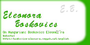 eleonora boskovics business card